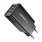 Essager ECTAC-KSB01-Z GaN 2xUSB-C, USB-A fali töltő, 67W (fekete)