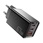 Essager ECTAC-KSB01-Z GaN 2xUSB-C, USB-A fali töltő, 67W (fekete)