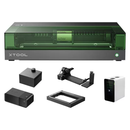 xTool S1 40 W-os 2 az 1-ben lézergravírozó – All-in-One készlet (fekete)