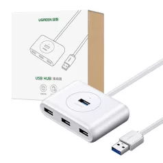 UGREEN CR113 hub, 4x USB 3.0 5Gbps, 1m (fehér)