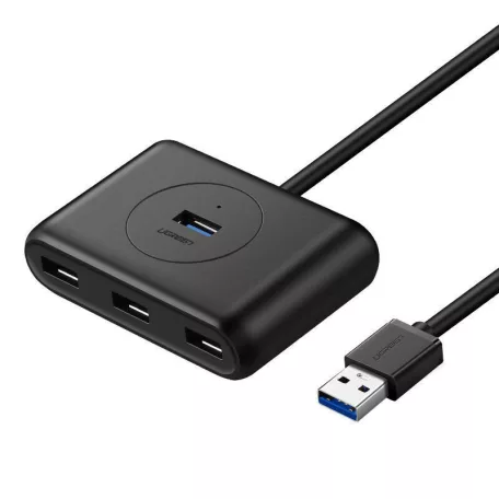 Hub Ugreen CR113 USB 4x USB 3.0 5Gbps, 1m (fekete)