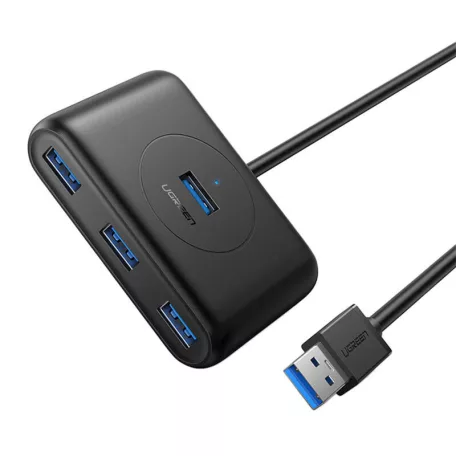 Hub Ugreen CR113 USB 4x USB 3.0 5Gbps, 1m (fekete)