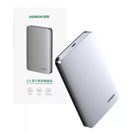 UGREEN CM300 merevlemez 2,5" SATA HDD / SSD, 6 Gbps, USB-C 3.1 Gen 2 (szürke)