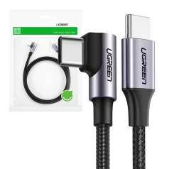 UGREEN US255 USB-C-USB-C kábel, 3m, 60W, ferde (fekete)
