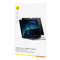   Magnetic privacy screen protector Baseus Magic Drawing for MacBook Pro 14" (2021/2023) + cleaning kit (clear)