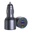 UGREEN EC703 autós töltő, USB + 2x USB-C, 75W (fekete)