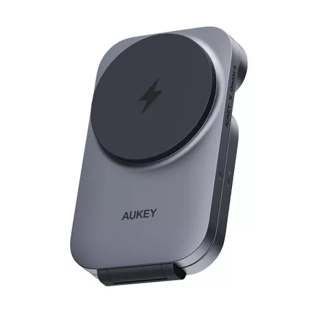 Aukey LC-MC312 MagFusion 3 az 1-ben mágneses töltő, 15W, Qi2 (szürke)