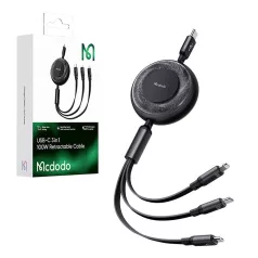   3in1 USB USB-C / Lightning / Micro USB kábel, Mcdodo CA-5220, 1.2m (fekete)