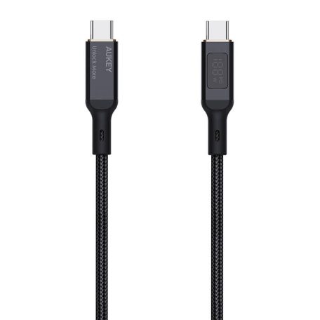 Aukey CB-MCC102 USB-C-USB-C kábel, 100W, 1,8m (fekete)