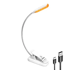  Wireless lamp Mini Glocusent GLCSNTBL105W clip-on book light, USB-C White