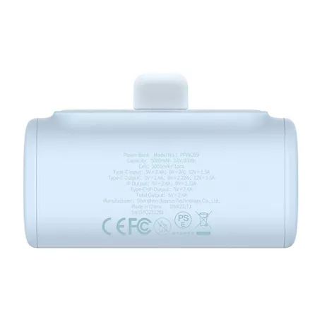 Baseus Compact powerbank, 5000mAh, 20W (kék)