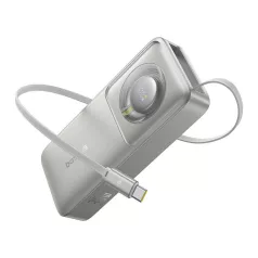   Baseus Free2Pull powerbank kábellel, 10000mAh, 30W (szürke)