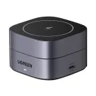 UGREEN W256 2 az 1-ben Qi induktív iPhone/AirPods töltő, 20W + USB-C-USB-C kábel, 1m (fekete)