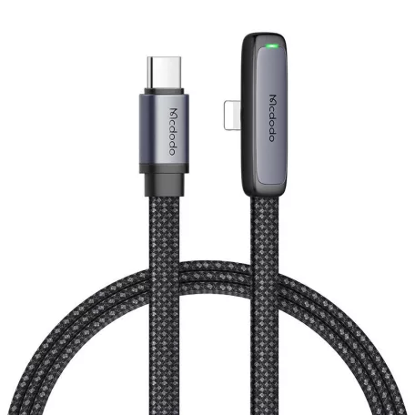 Mcdodo CA-3350 USB-C-lightning szögkábel, 1,2 m (fekete)