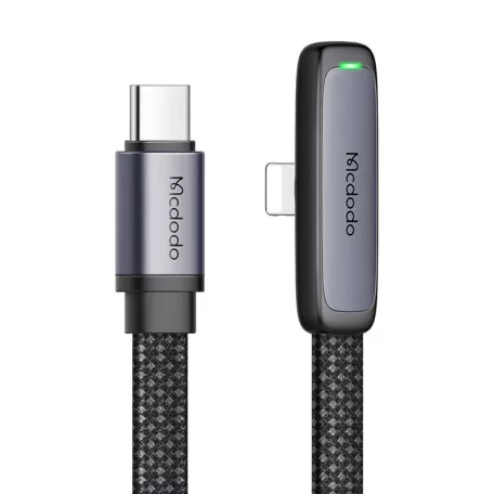 Mcdodo CA-3350 USB-C-lightning szögkábel, 1,2 m (fekete)