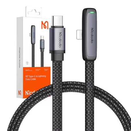 Mcdodo CA-3350 USB-C-lightning szögkábel, 1,2 m (fekete)