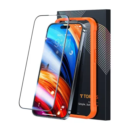 Edzett üveg az iPhone 15 Pro Torras InstaII Master készülékhez
