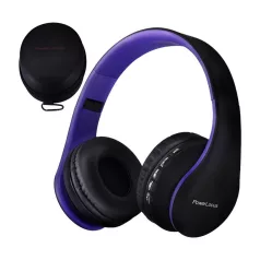 PowerLocus P1 wireless headphones (black and purple)