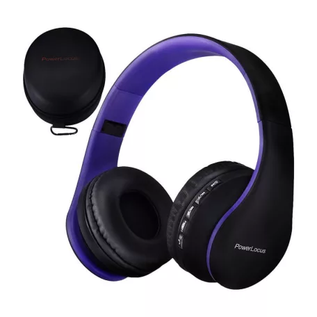 PowerLocus P1 wireless headphones (black and purple)