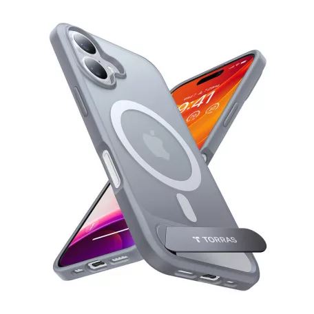 Etui Torras Pstand Series do iPhone 16 Plus (titánium szürke)