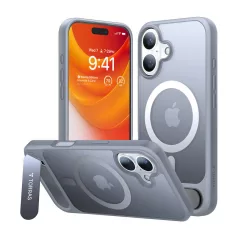   Etui Torras Pstand Series do iPhone 16 Plus (titánium szürke)