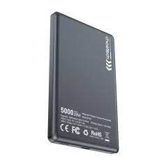   Choetech  B738 ultravékony powerbank, 5000mAh, 20W, PD (fekete)