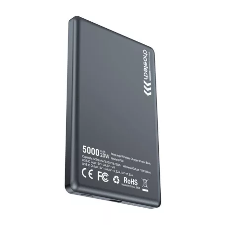 Choetech  B738 ultravékony powerbank, 5000mAh, 20W, PD (fekete)