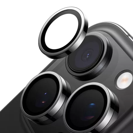 Lensguard kameraüveg iPhone 16 ProMax készülékhez (fekete)