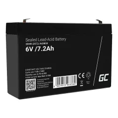   Maintenance-free AGM VRLA Battery Green Cell AGM39 6V 7.2Ah (for alarm system, cash register, toy)