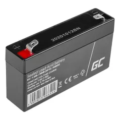   Maintenance-free AGM VRLA Battery Green Cell AGM52 6V 1.2Ah (for alarm system, cash register, toy)