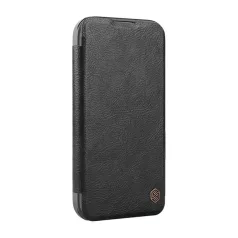 Etui Nillkin Qin Prop Bőr iPhone 16 Pro (czarny)