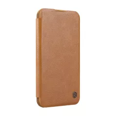 Etui Nillkin Qin Qin Prop Bőr iPhone 16 (brązowy)