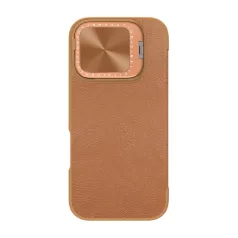 Etui Nillkin Qin Qin Prop Bőr iPhone 16 (brązowy)