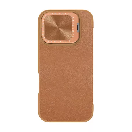 Etui Nillkin Qin Qin Prop Bőr iPhone 16 (brązowy)