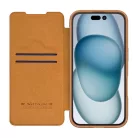 Etui Nillkin Qin Qin Prop Bőr iPhone 16 (brązowy)