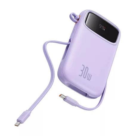 Baseus QPow 2 powerbank, 10000mAh, 30W, 2xUSB-C (lila)
