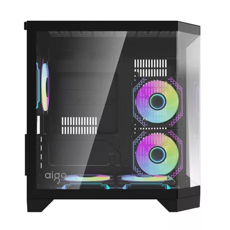 Darkflash FT350 számítógépház + 5 ARGB ventilátor (fekete)