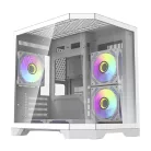 Darkflash FT350 számítógépház + 5 ARGB ventilátor (fehér)