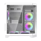 Darkflash FT350 számítógépház + 5 ARGB ventilátor (fehér)
