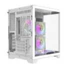 Darkflash FT350 számítógépház + 5 ARGB ventilátor (fehér)