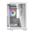 Darkflash FT350 számítógépház + 5 ARGB ventilátor (fehér)