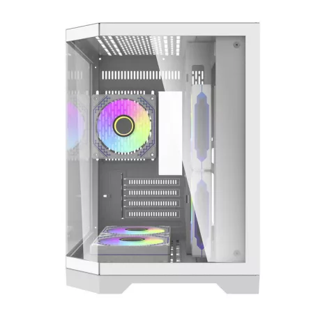 Darkflash FT350 számítógépház + 5 ARGB ventilátor (fehér)