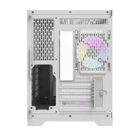 Darkflash FT350 számítógépház + 5 ARGB ventilátor (fehér)