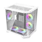 Darkflash FT350 számítógépház + 5 ARGB ventilátor (fehér)