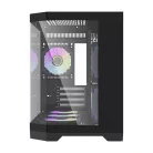 Darflash FT418 számítógépház + 6 ARGB ventilátor (fekete)