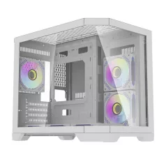   Darkflash FT418 számítógépház + 6 ARGB ventilátor (fehér)