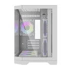 Darkflash FT418 számítógépház + 6 ARGB ventilátor (fehér)