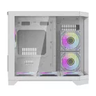 Darkflash FT418 számítógépház + 6 ARGB ventilátor (fehér)