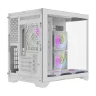 Darkflash FT418 számítógépház + 6 ARGB ventilátor (fehér)