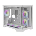 Darkflash FT418 számítógépház + 6 ARGB ventilátor (fehér)